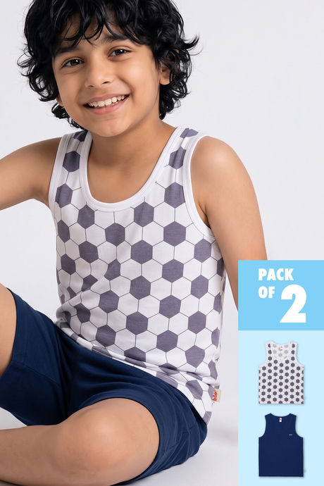 Buy Lee Cooper Boys Vest (Pack of 2) - Multicolor